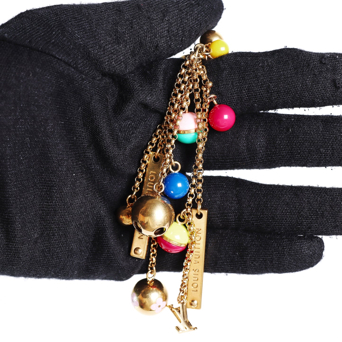 Pre-Owned Louis Vuitton Multicolore Globe Bag Charm Gold 17906373