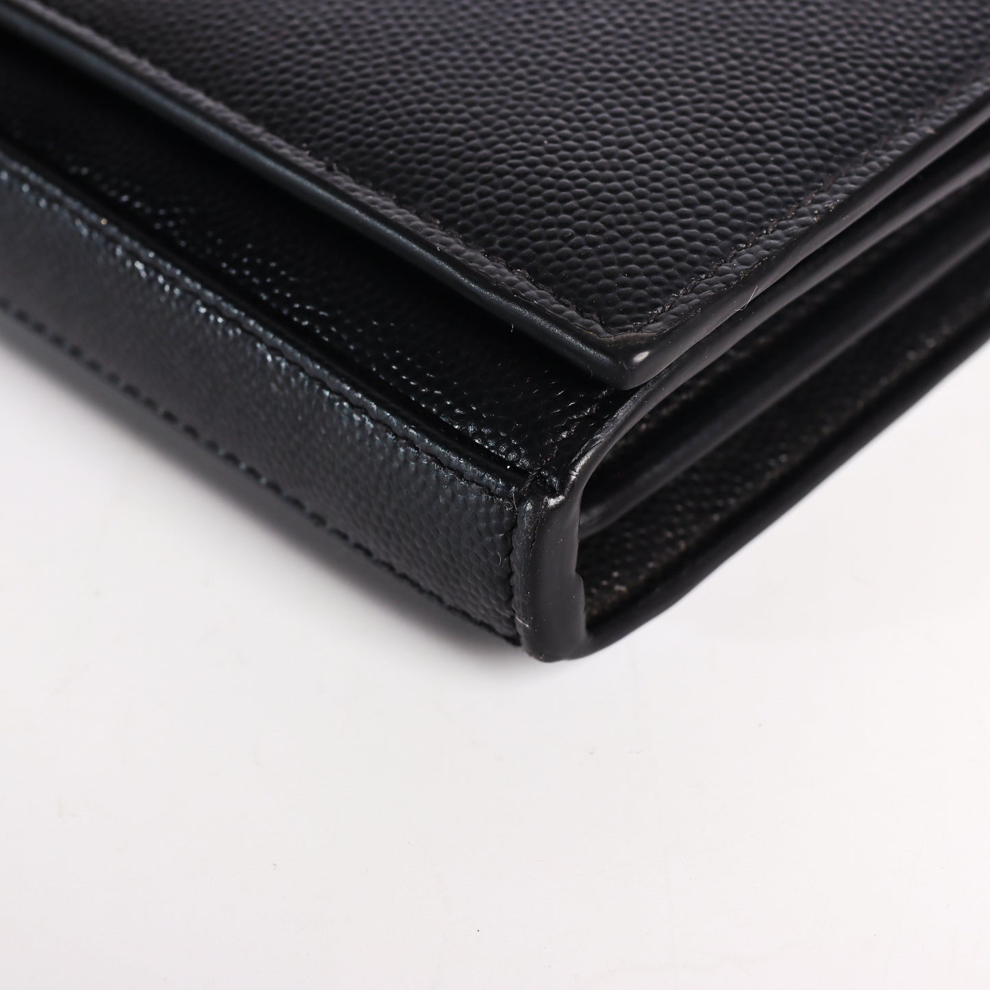 Pre-Owned Saint Laurent Kate Black Calfskin  Wallet on Chain 18055671