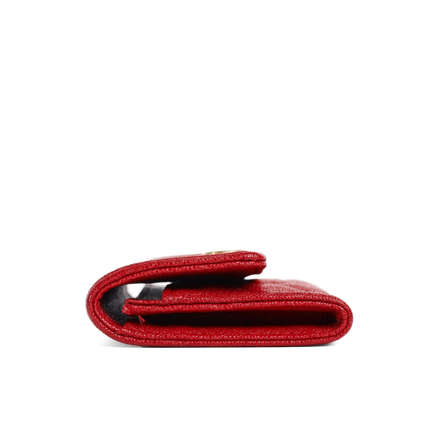 Pre-Owned Chanel Boy Red Caviar Leather Small Wallet  18293001