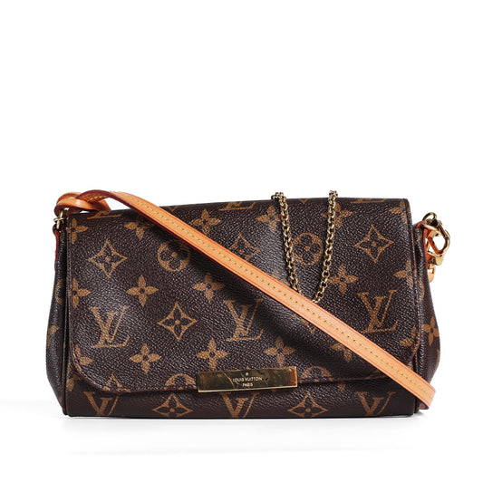 Pre-Owned Louis Vuitton Favorite Brown Monogram Coated Canvas Crossbody Bag 18391048