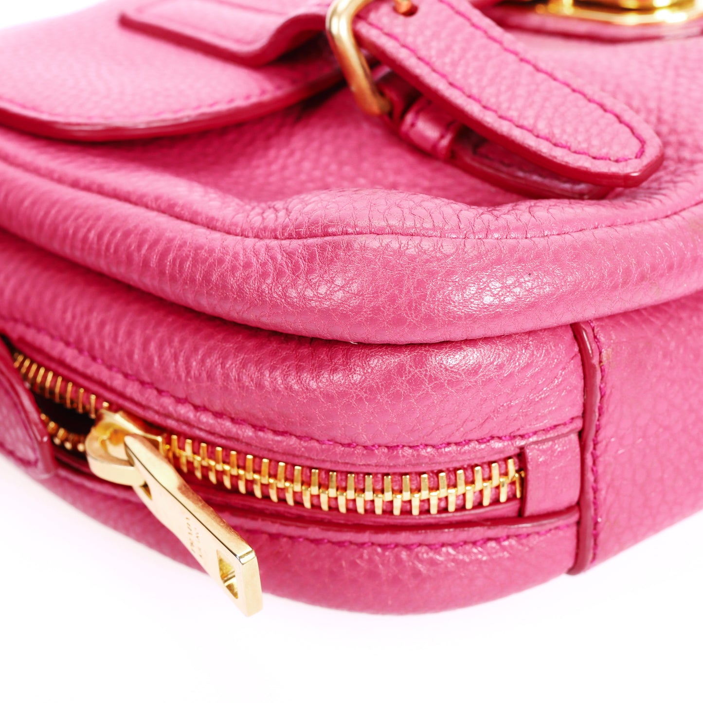 Pre-Owned Prada Pink Calfskin Leather Crossbody Bag 18516807