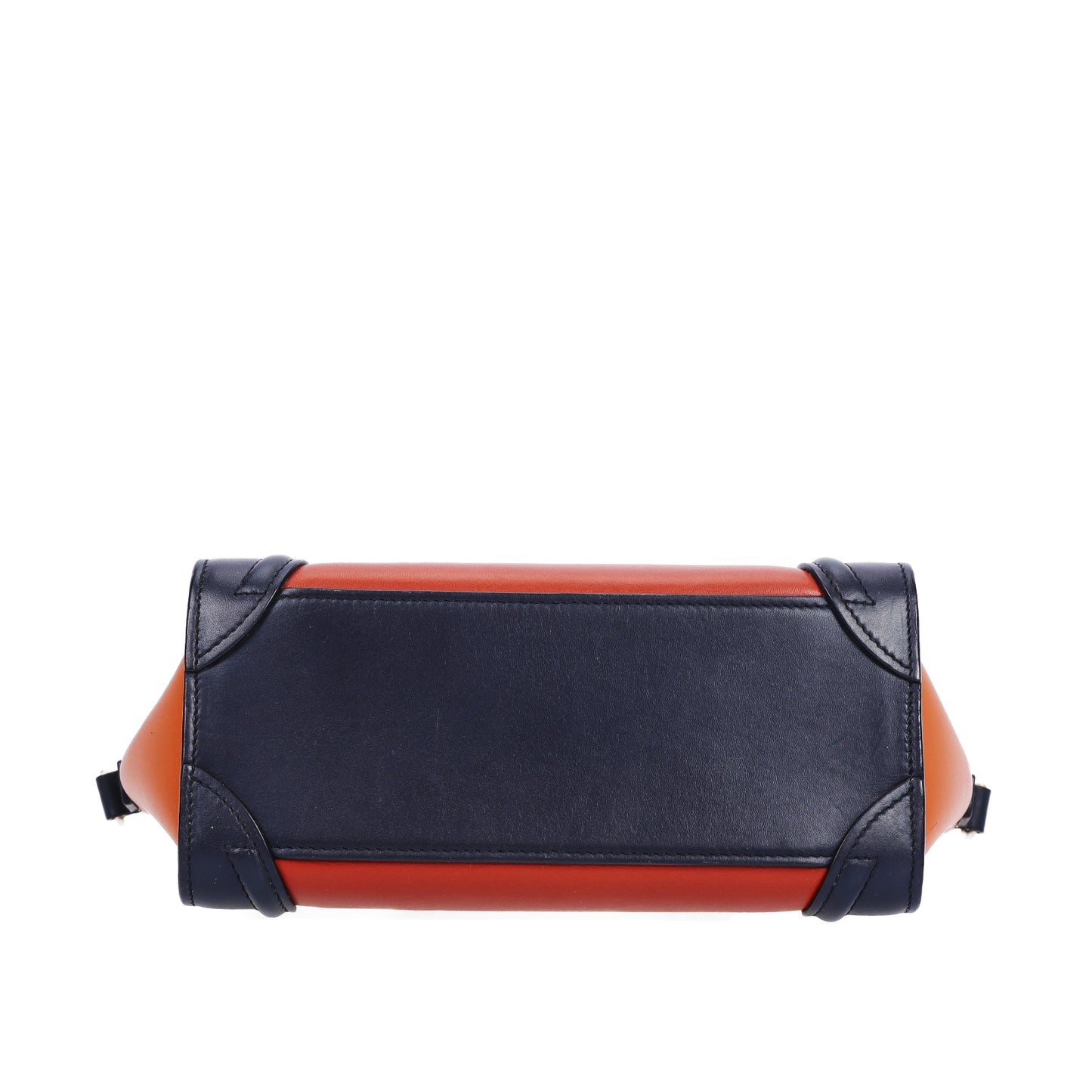 Pre-Owned Celine Luggage Nano Orange Calfskin Crossbody Bag 18521649