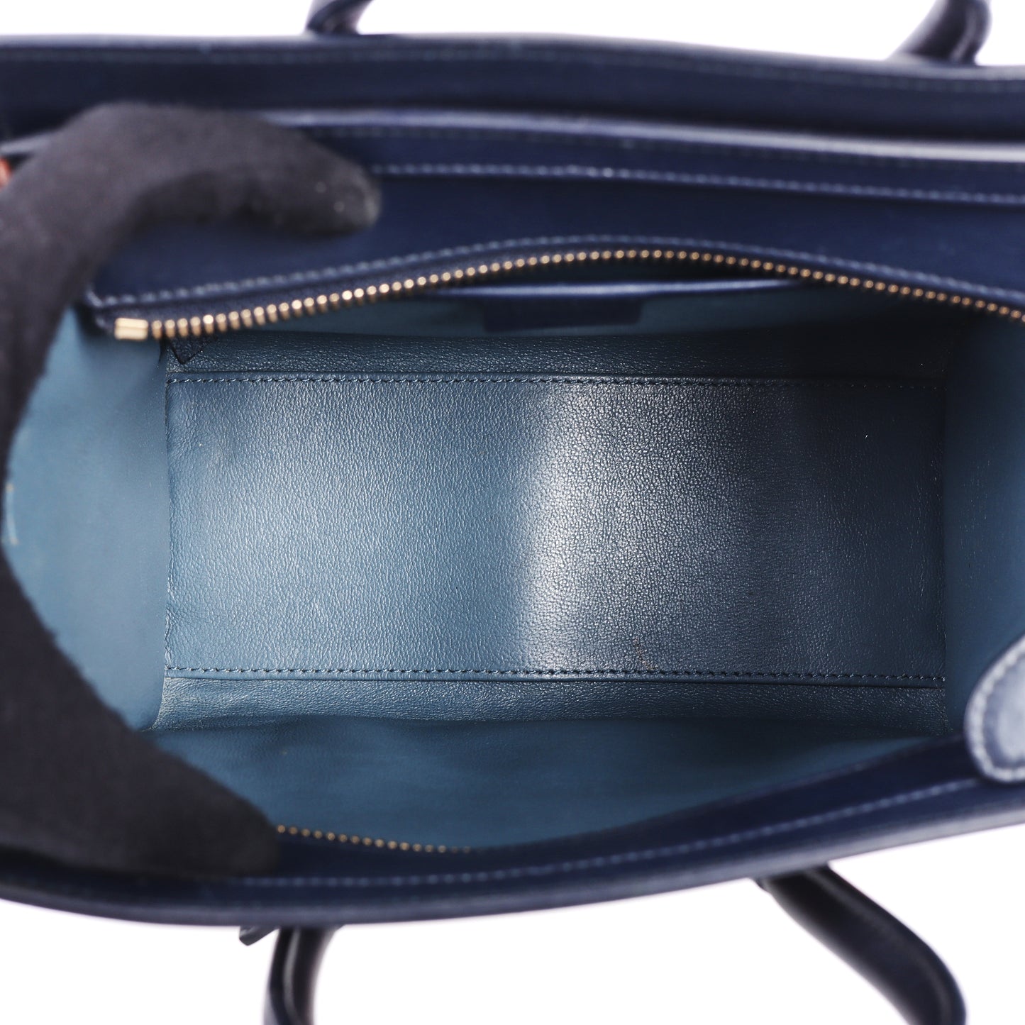 Pre-Owned Celine Luggage Nano Orange Calfskin Crossbody Bag 18521649