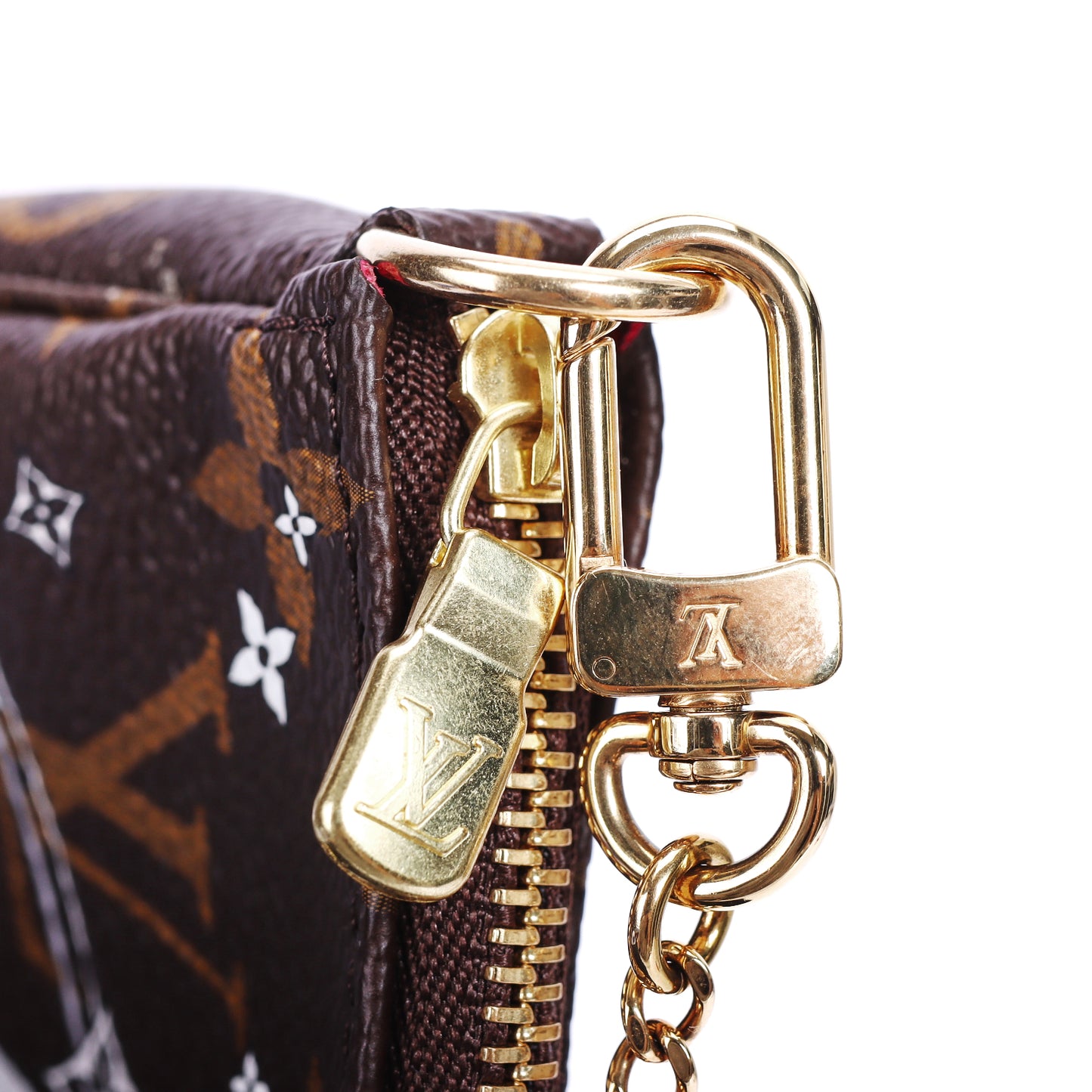 Pre-Owned Louis Vuitton Pochette Accessoires Monogram  Brown Coated Canvas  Small Leather Goods 18809526