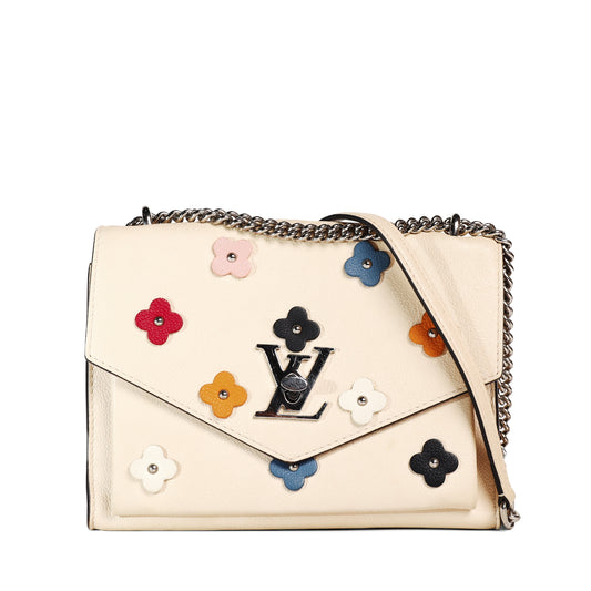 Pre-Owned Louis Vuitton Mylockme White Calfskin Leather Crossbody Bag 19930696