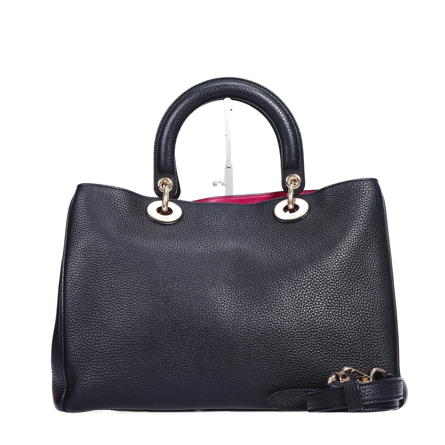 Pre-Owned Christian Dior Diorissimo Black Calfskin Leather Shoulder Bag 20092751