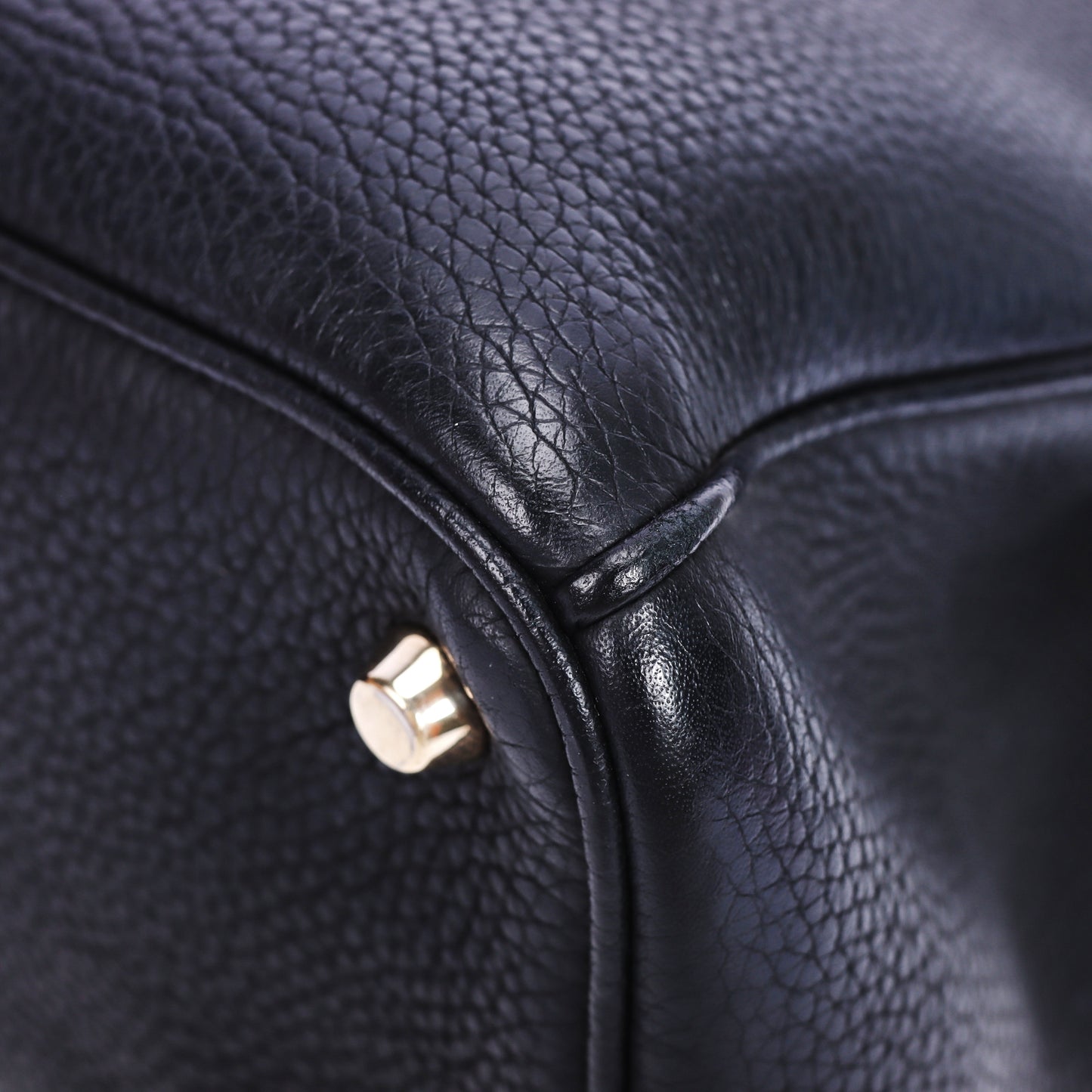 Pre-Owned Christian Dior Diorissimo Black Calfskin Leather Shoulder Bag 20092751