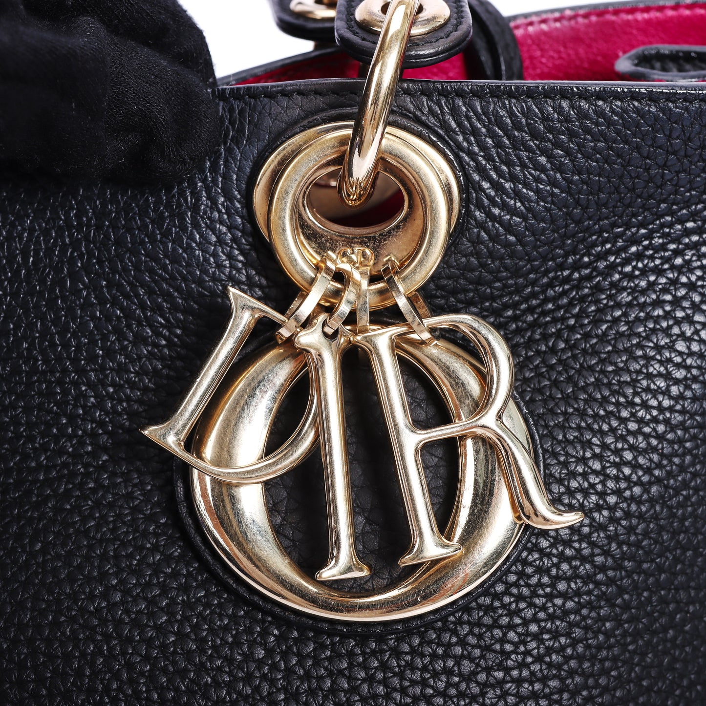 Pre-Owned Christian Dior Diorissimo Black Calfskin Leather Shoulder Bag 20092751