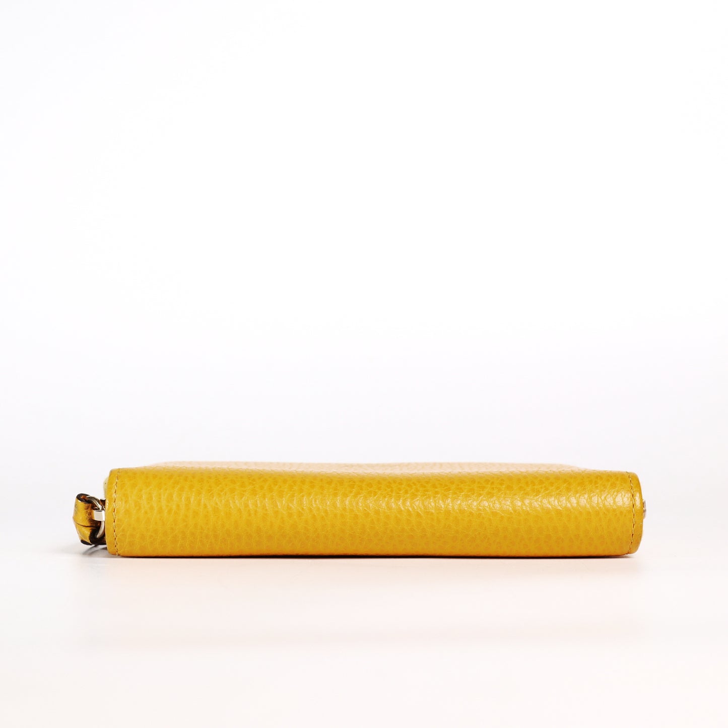 Pre-Owned Gucci Yellow Grained Calfskin Zip-Around Wallet 20211245