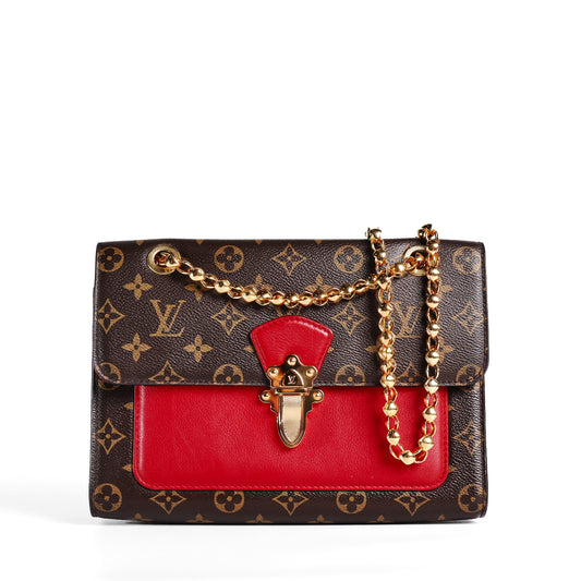 Pre-Owned Louis Vuitton Victoire Brown Monogram Coated Canvas Crossbody Bag 21225890