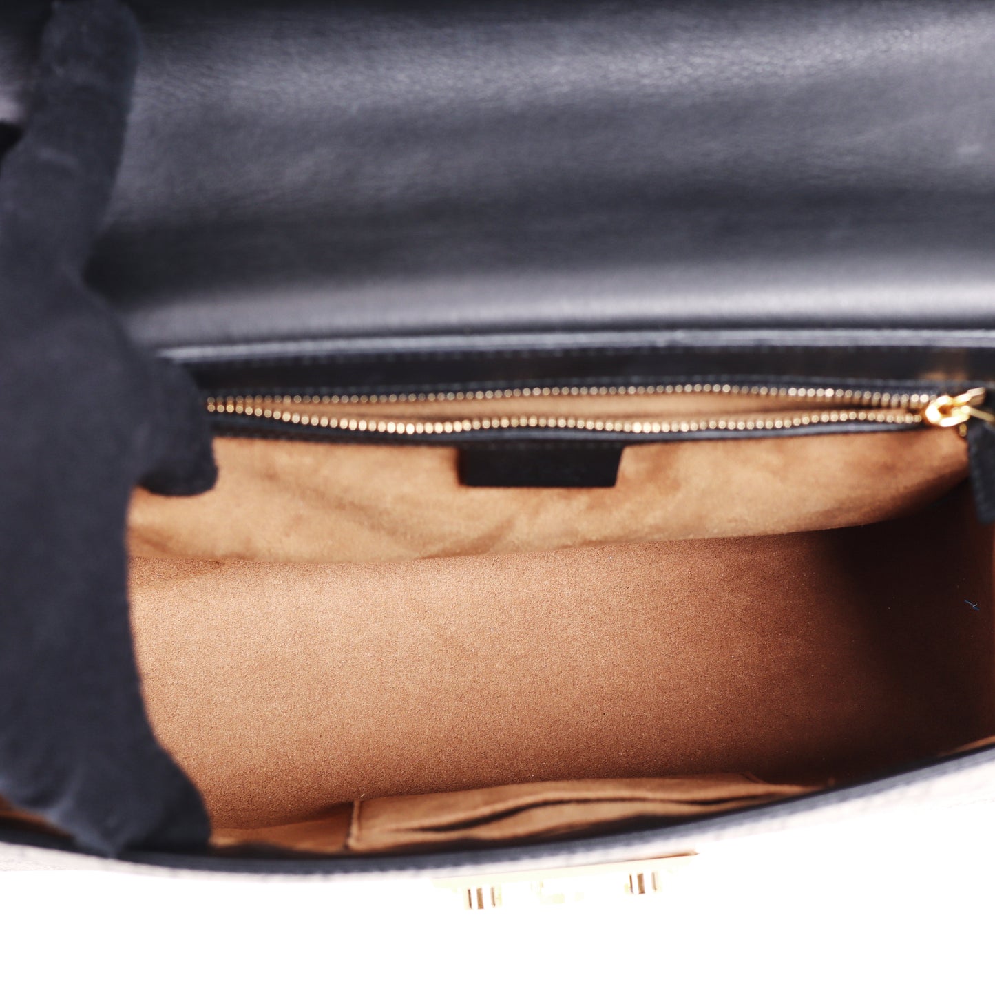 Pre-Owned Gucci Padlock GG Supreme Beige Coated Canvas Shoulder Bag 21992284