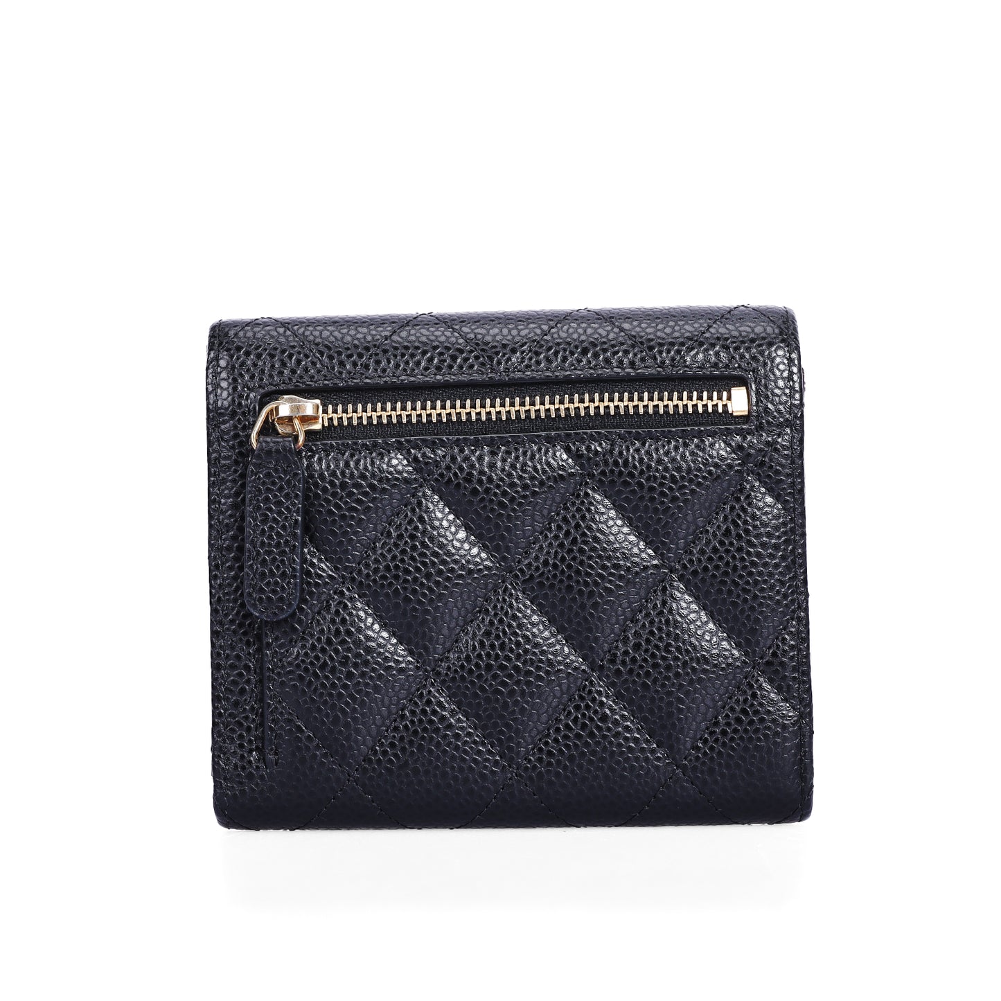 Pre-Owned Chanel Classic Flap Black Calfskin Wallet 22147331