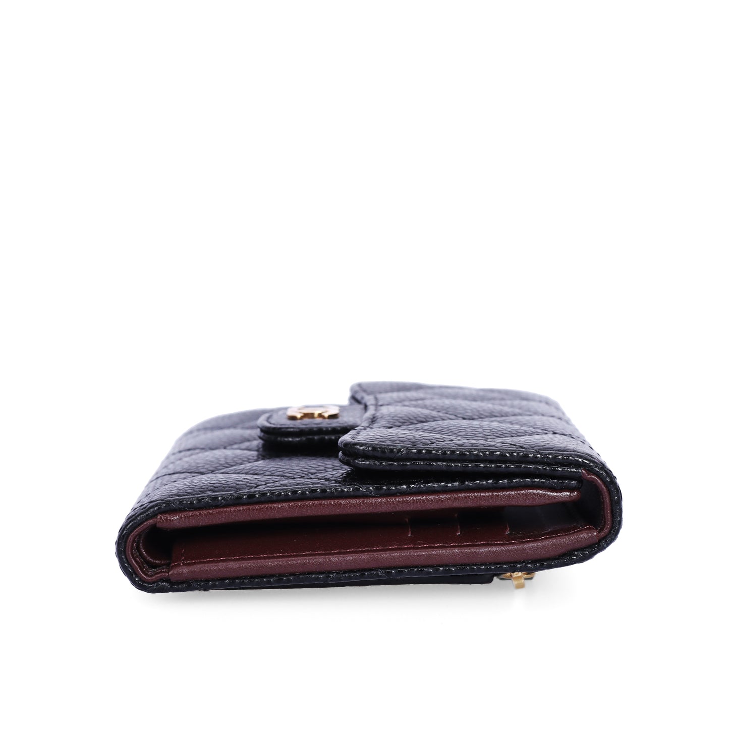 Pre-Owned Chanel Classic Flap Black Calfskin Wallet 22147331