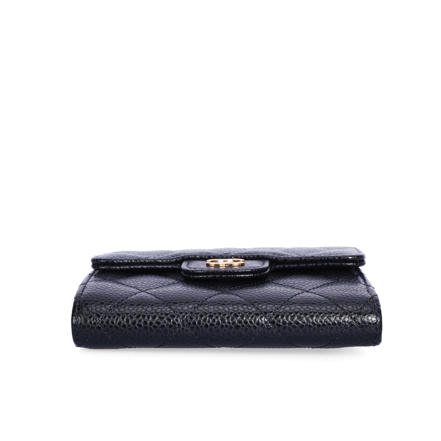 Pre-Owned Chanel Classic Flap Black Calfskin Wallet 22147331