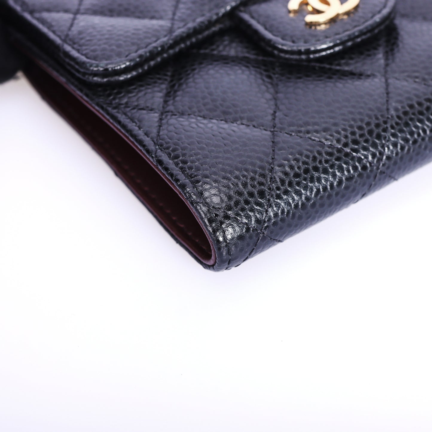 Pre-Owned Chanel Classic Flap Black Calfskin Wallet 22147331