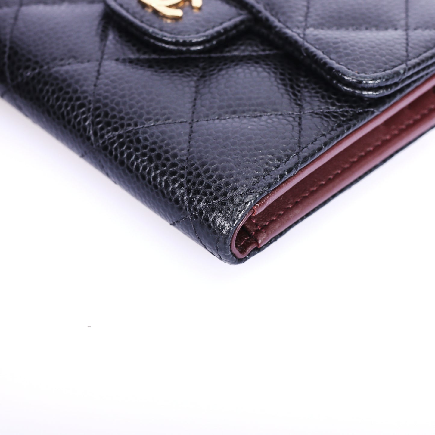 Pre-Owned Chanel Classic Flap Black Calfskin Wallet 22147331