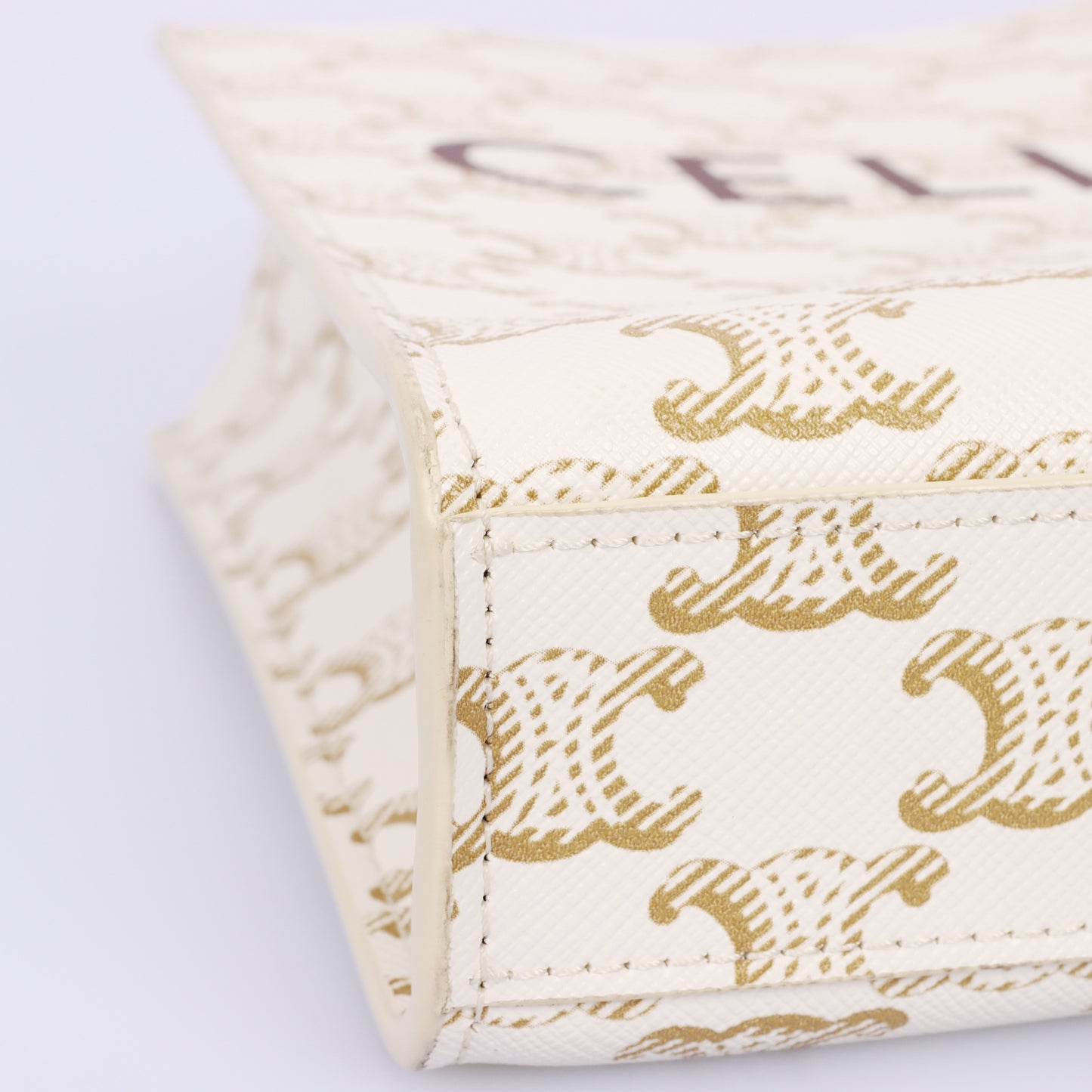 Pre-Owned CELINE Triomphe Vertical Cabas Coated Canvas  Shoulder Bag 22244904