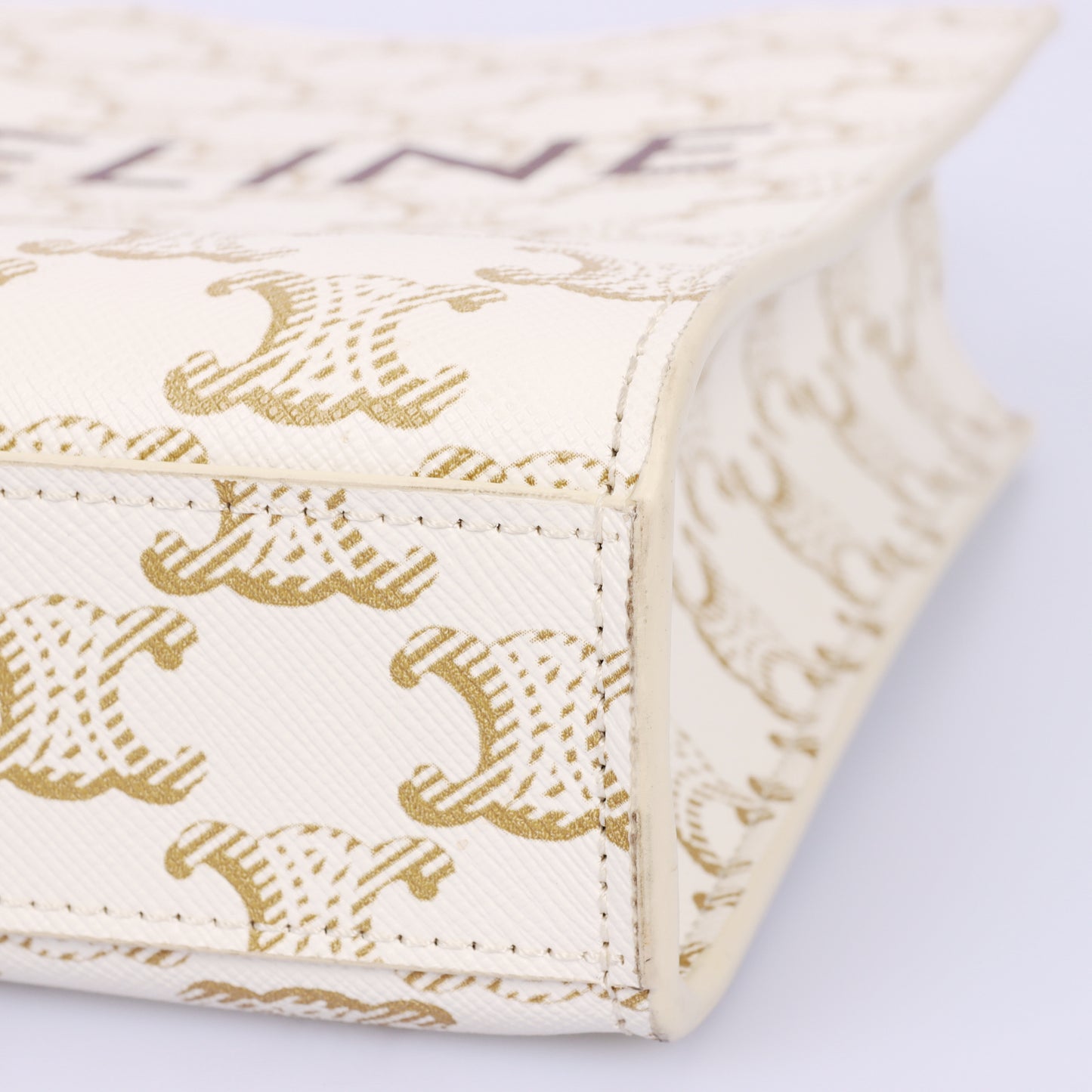 Pre-Owned CELINE Triomphe Vertical Cabas Coated Canvas  Shoulder Bag 22244904