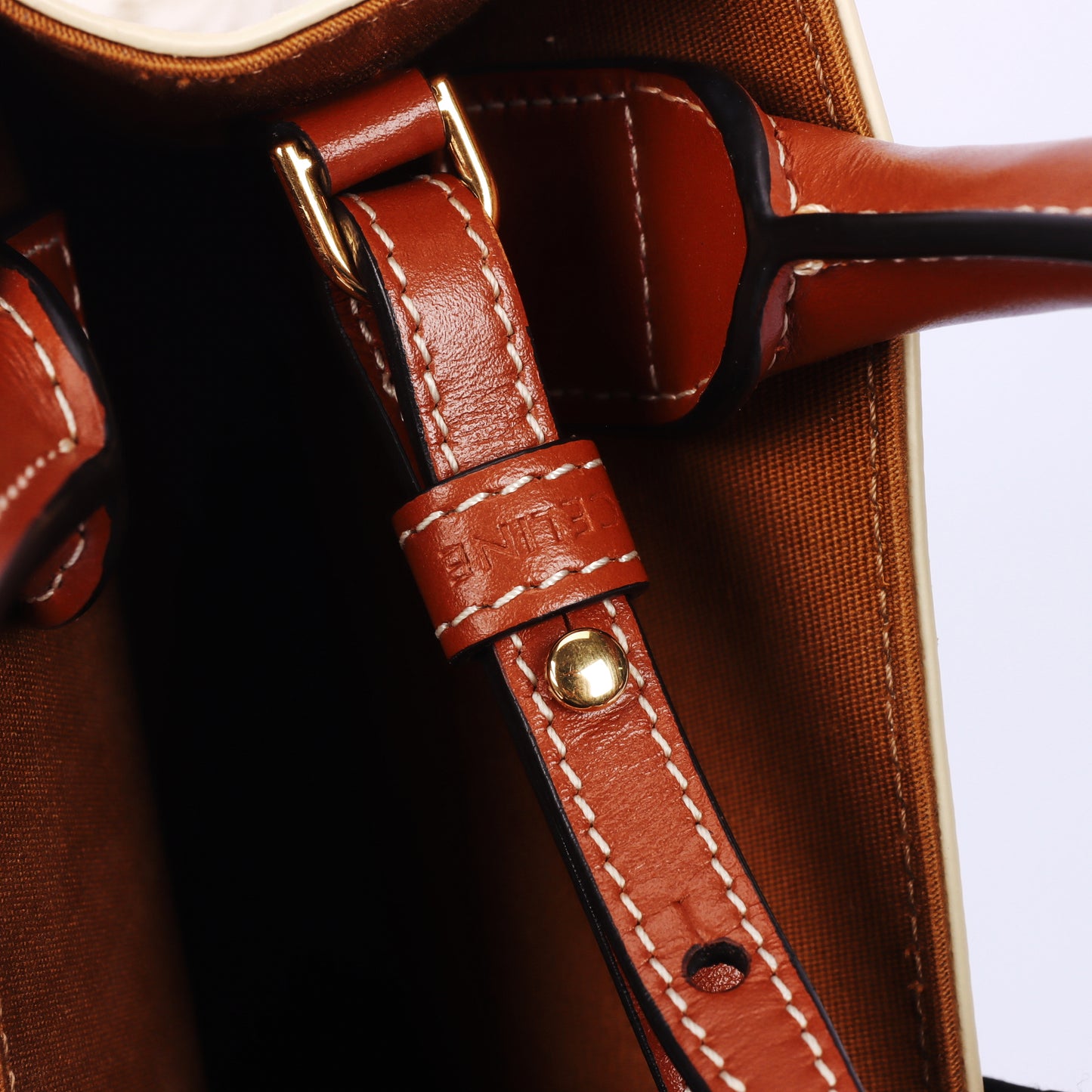 Pre-Owned CELINE Triomphe Vertical Cabas Coated Canvas  Shoulder Bag 22244904