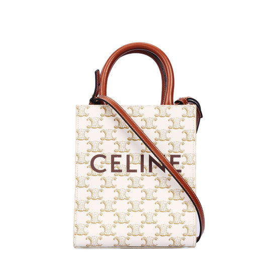 Pre-Owned CELINE Triomphe Vertical Cabas Coated Canvas  Shoulder Bag 22244904