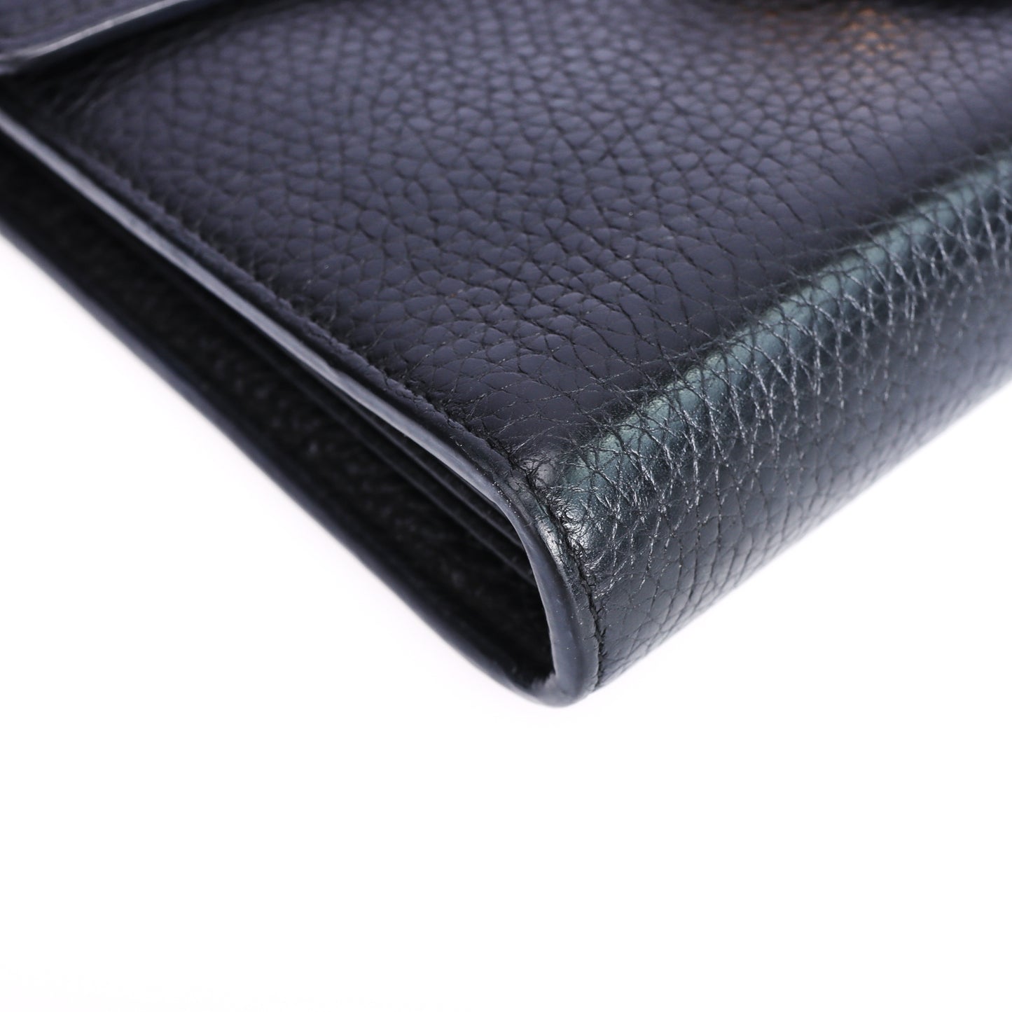 Pre-Owned Gucci GG Marmont Black Calfskin Wallet on Chain 22276960