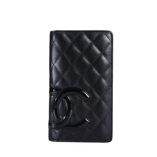 Pre-Owned Chanel Cambon Ligne Long Black Calfskin Small Leather Goods 23616279