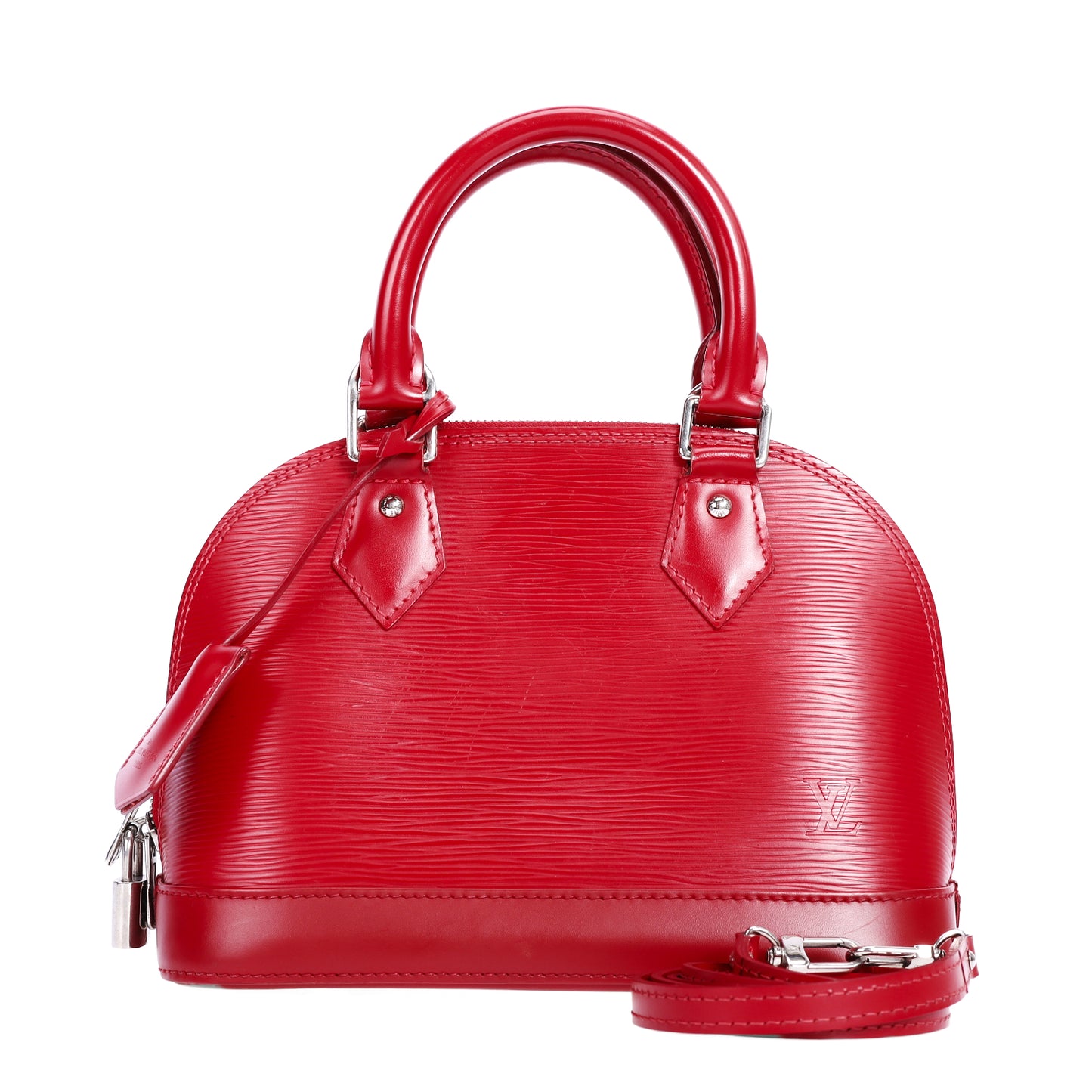 Pre-Owned Louis Vuitton Alma BB Red Epi Calfskin Leather Shoulder Bag 25079498