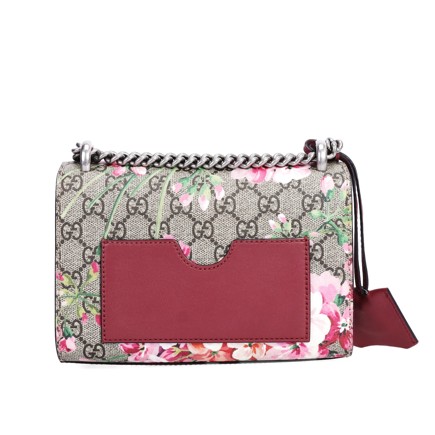 Pre-Owned Gucci Padlock GG Blooms Beige Coated Canvas Shoulder Bag 26879263