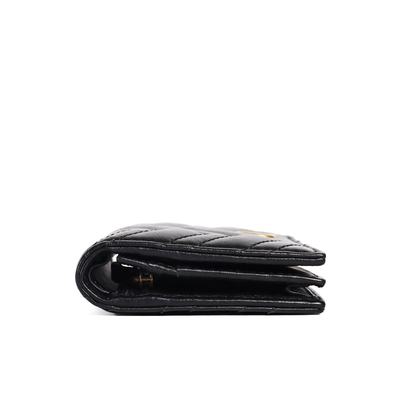 Pre-Owned Gucci Marmont Black Calfskin Wallet 27063562