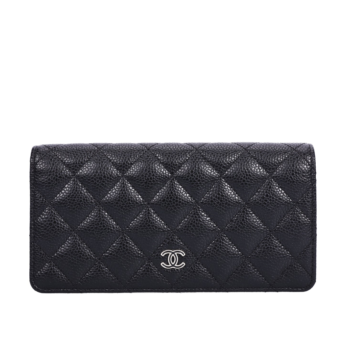 Pre-Owned Chanel Classic Black Quilted Caviar Calfskin Wallet 30737681