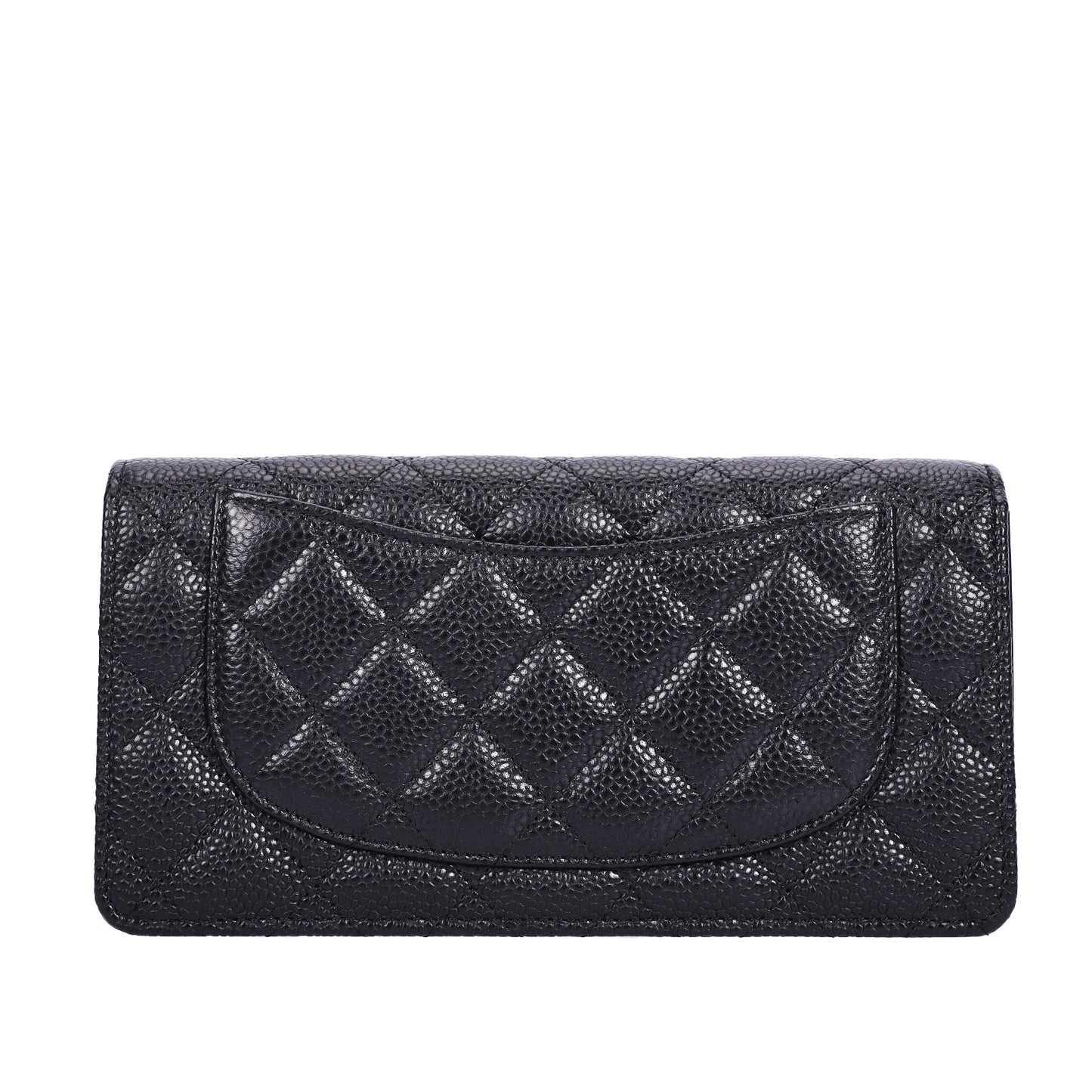 Pre-Owned Chanel Classic Black Quilted Caviar Calfskin Wallet 30737681