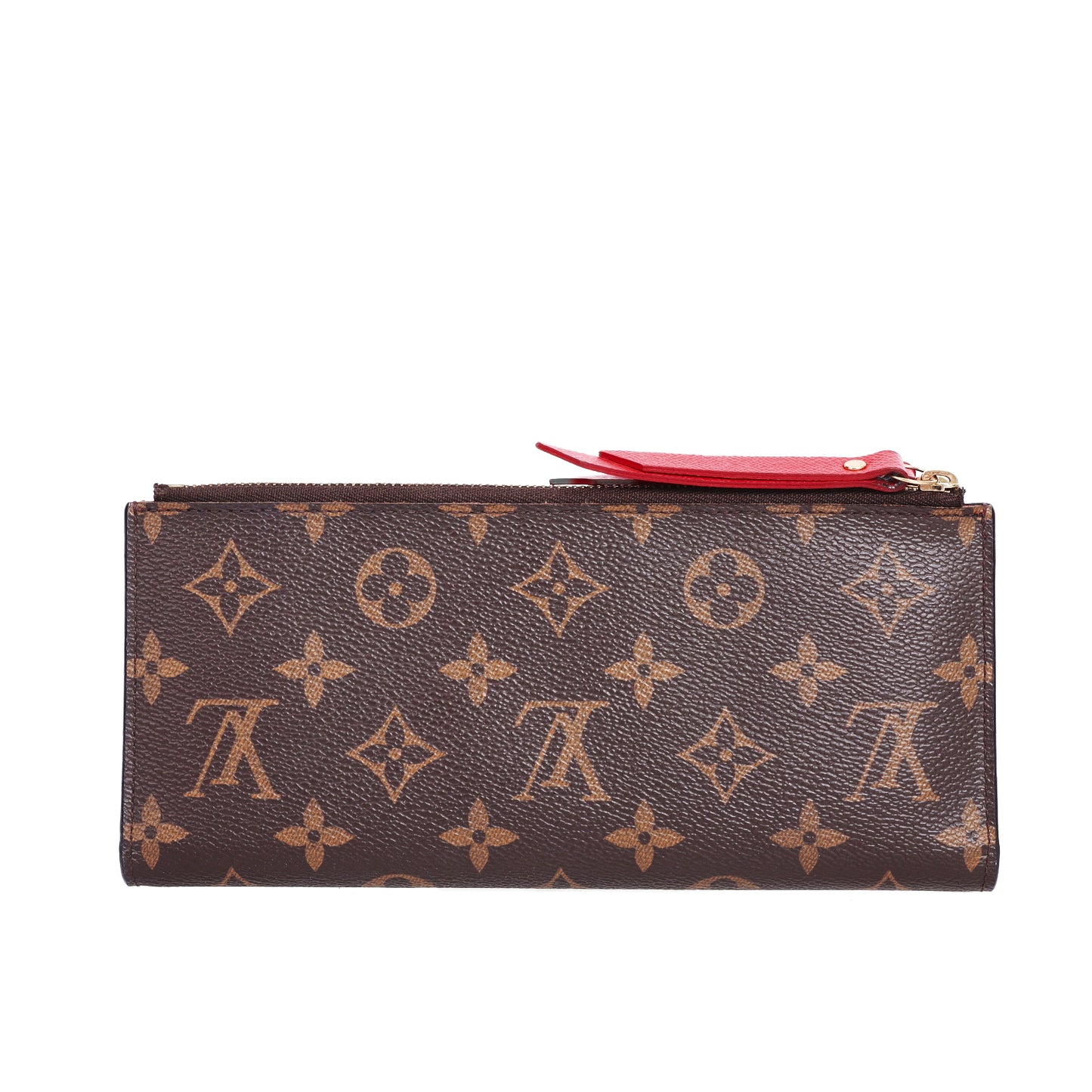 Pre-Owned Louis Vuitton Adele Brown Coated Canvas Wallet 30998047