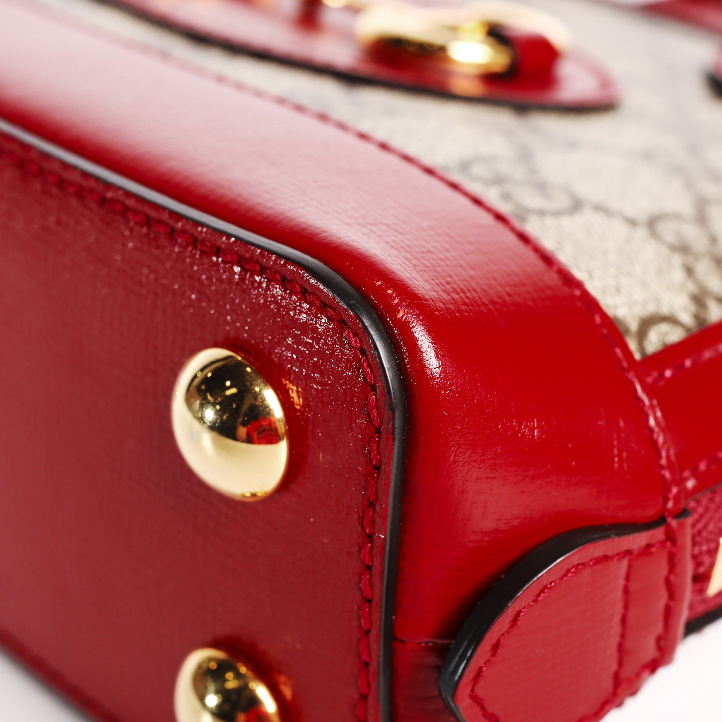 Pre-Owned Gucci Horsebit 1955 GG Beige Coated Canvas Shoulder Bag 31090616