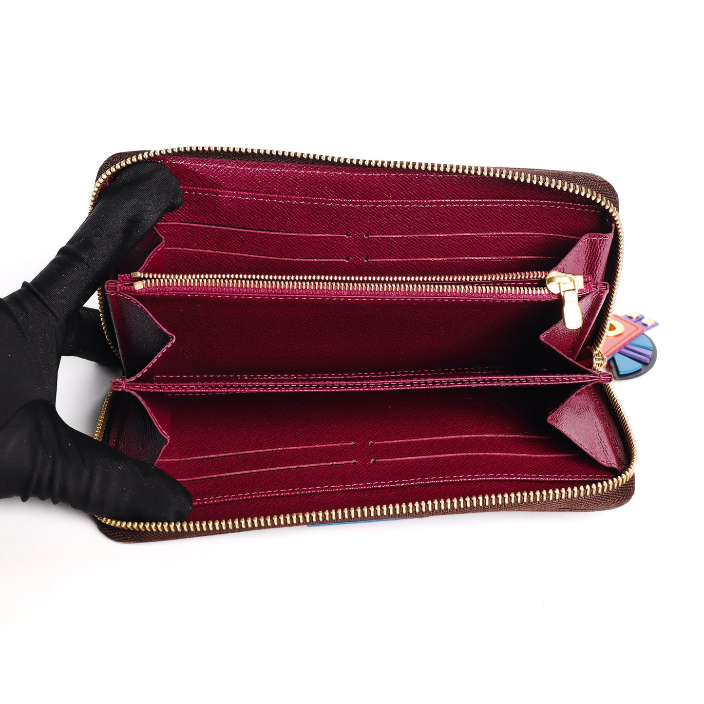 Pre-Owned Louis Vuitton Zip Around Monogram Brown Coated Canvas Wallet 33250315