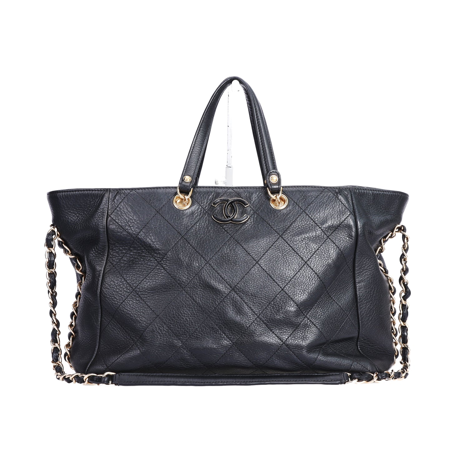Pre-Owned Chanel Black Calfskin Shoulder Bag 33327930