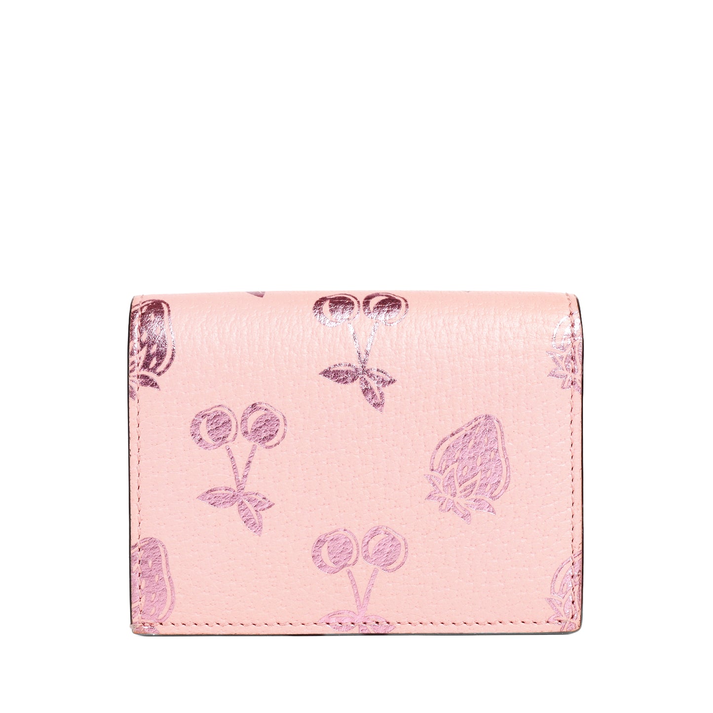 Pre-Owned Gucci Strawberry Pink Calfskin Wallet 33826848