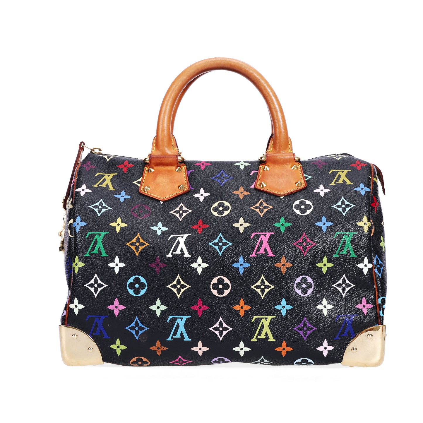 Pre-Owned Louis Vuitton Speedy 30 Black Murakami Coated Canvas Top Handle Bag 34206363