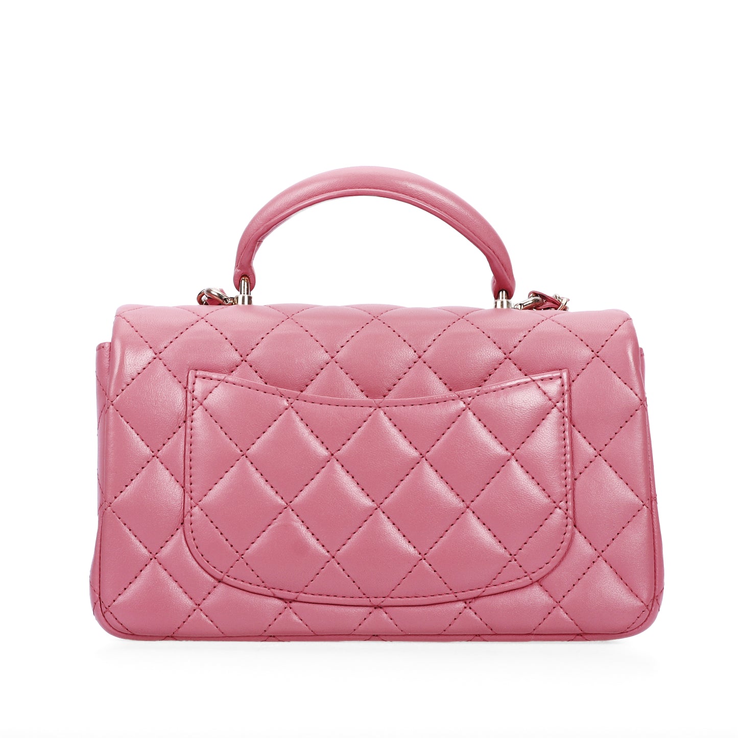 Pre-Owned Chanel Classic Flap Pink Lambskin Shoulder Bag 34250421