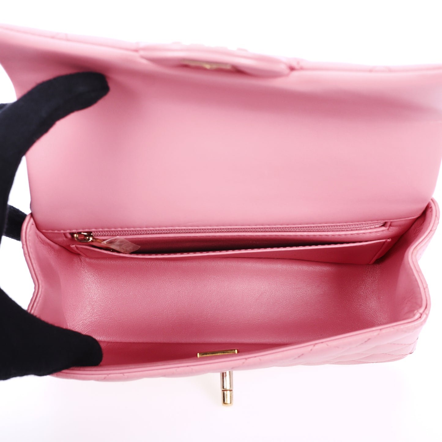 Pre-Owned Chanel Classic Flap Pink Lambskin Shoulder Bag 34250421