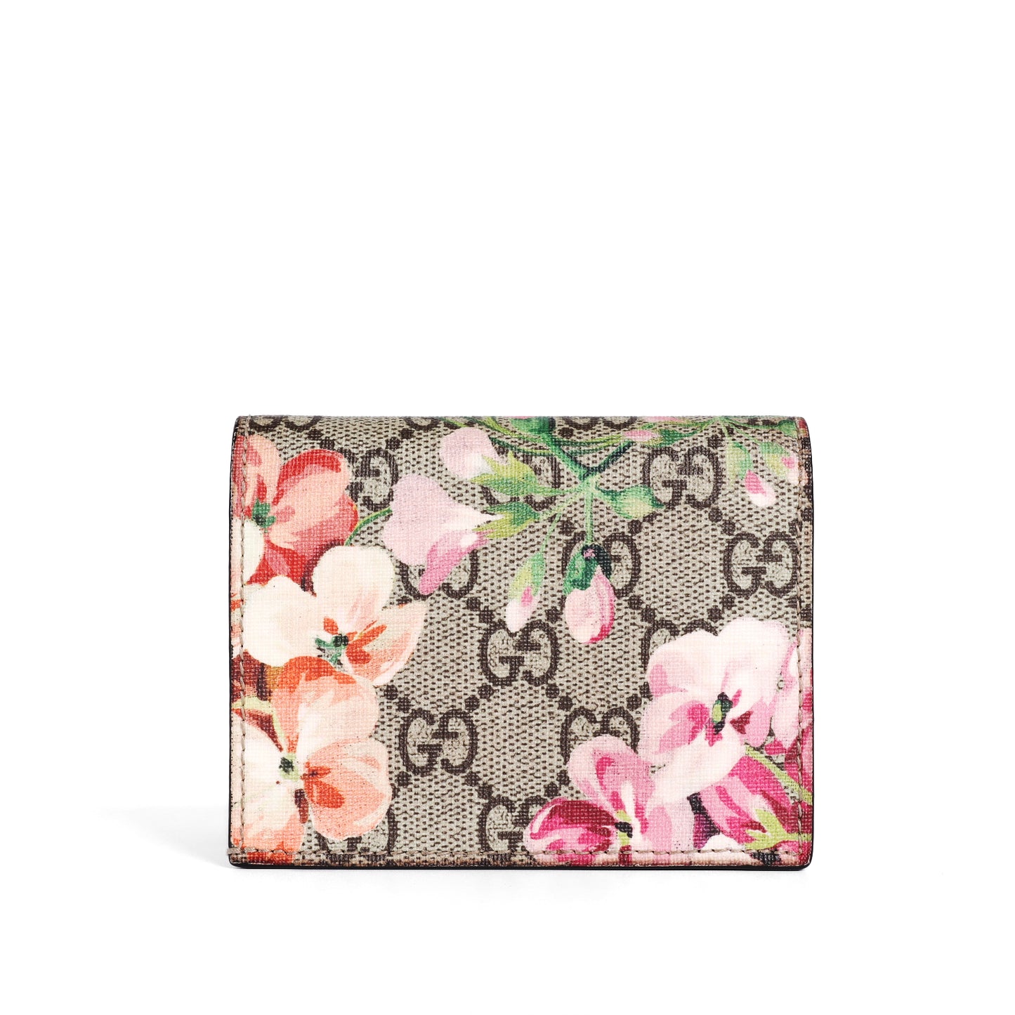 Pre-Owned Gucci GG Blooms Bifold Pink GG Supreme Canvas Wallet 34296656