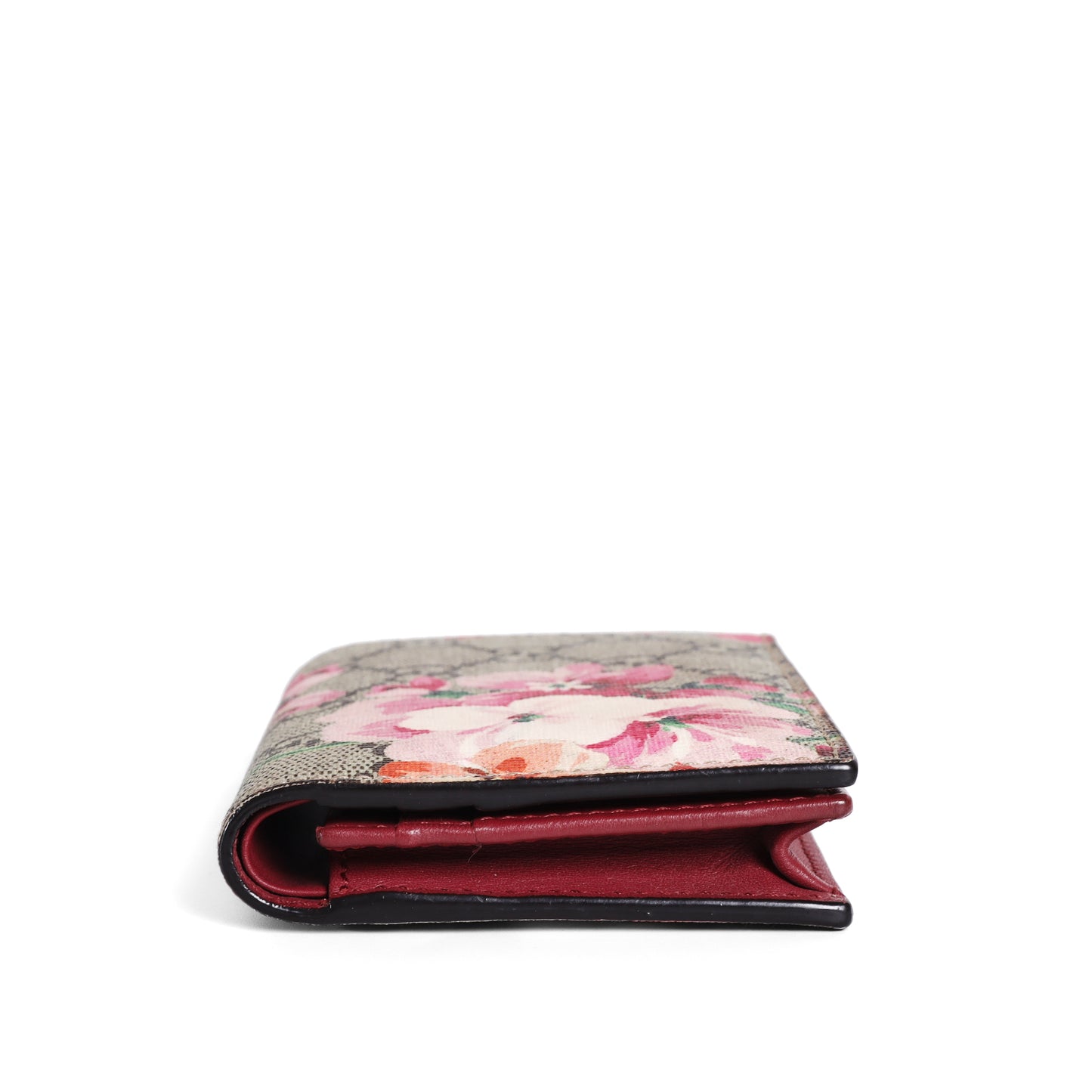 Pre-Owned Gucci GG Blooms Bifold Pink GG Supreme Canvas Wallet 34296656