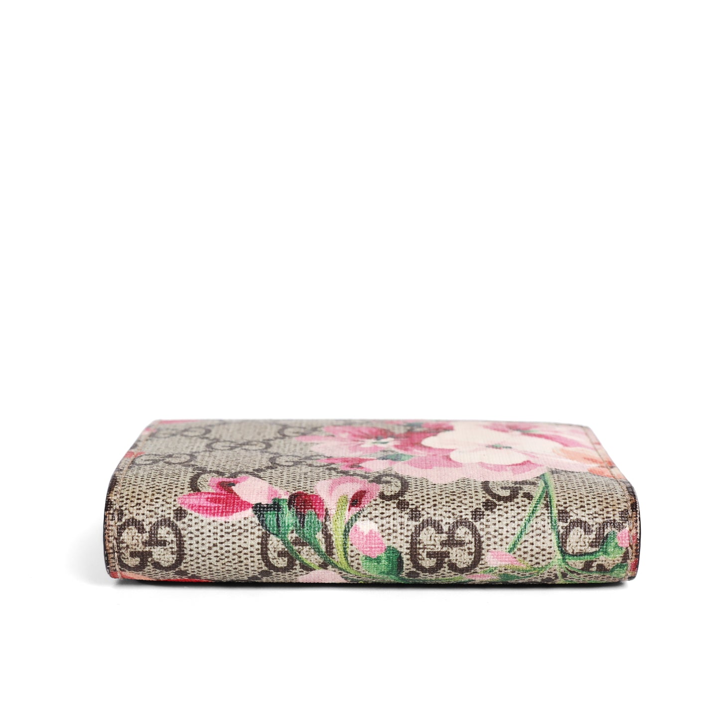 Pre-Owned Gucci GG Blooms Bifold Pink GG Supreme Canvas Wallet 34296656