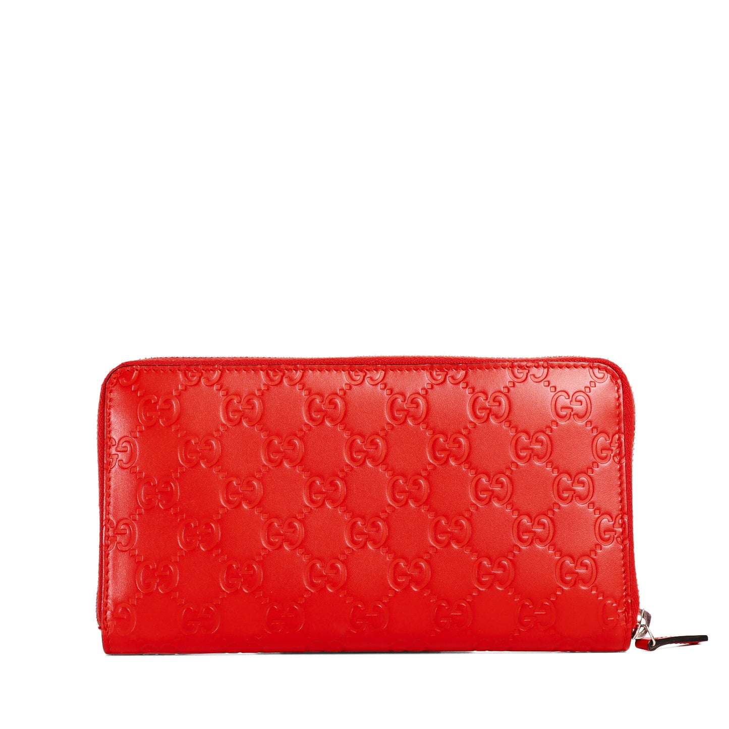 Pre-Owned Gucci Signature Red Calfskin Long Wallet 37241565