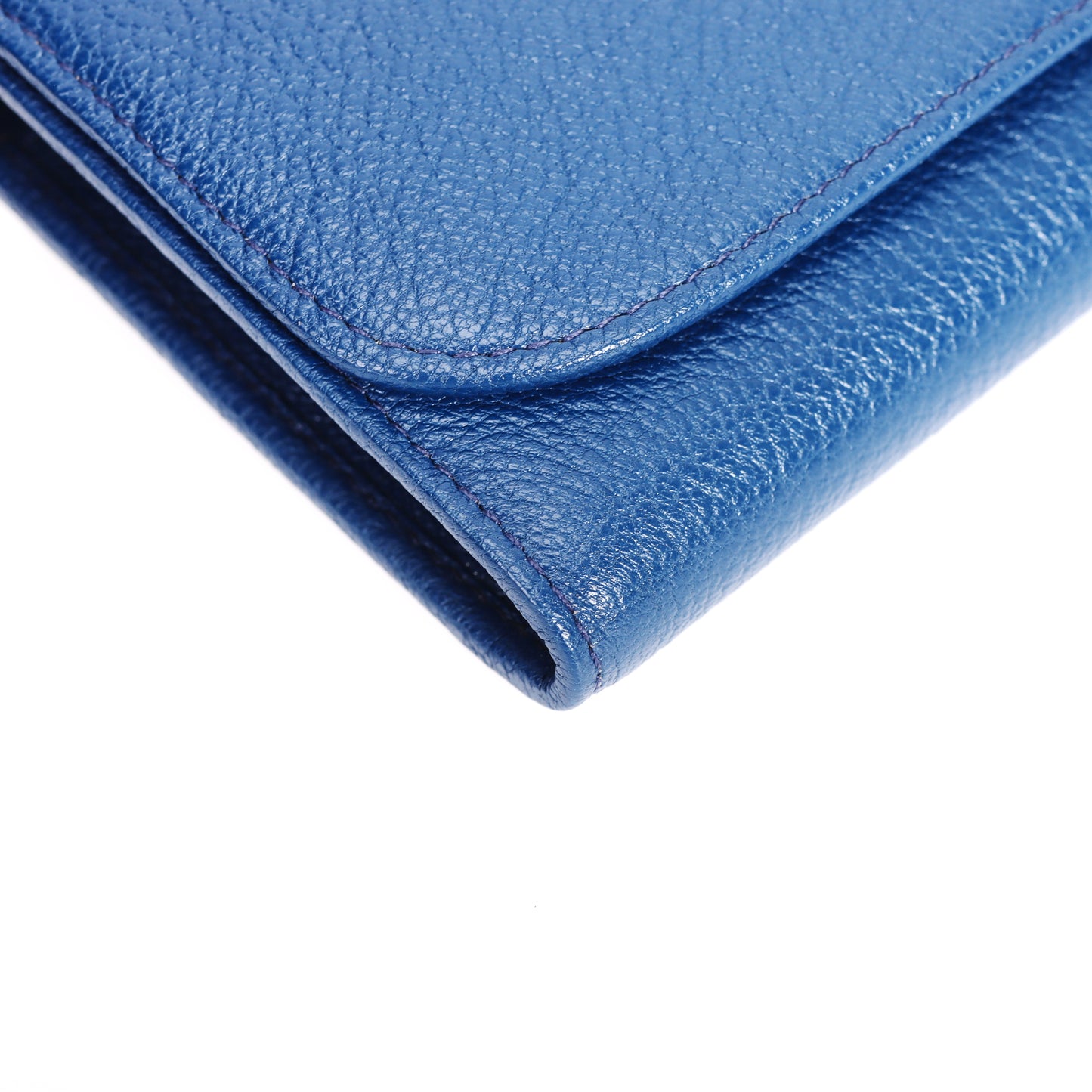 Pre-Owned Miu Miu Blue Calfskin Long Wallet 37868078