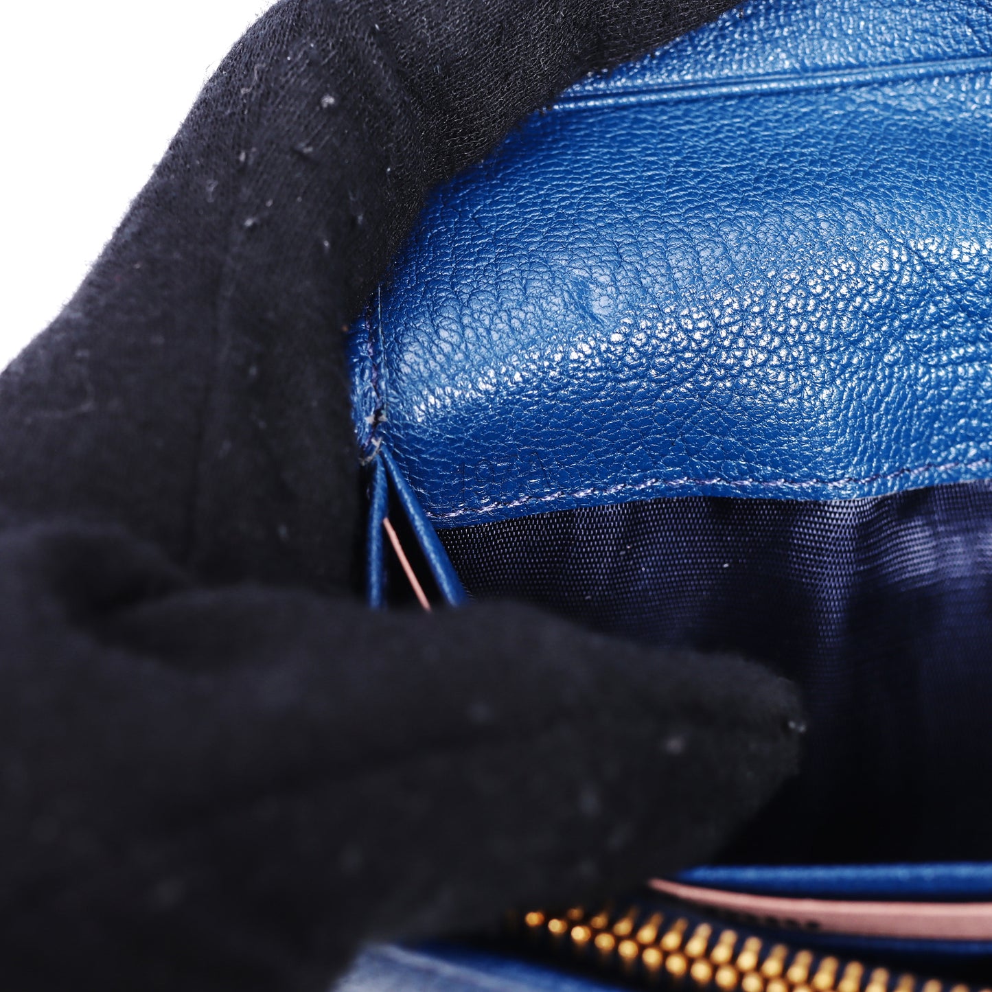 Pre-Owned Miu Miu Blue Calfskin Long Wallet 37868078