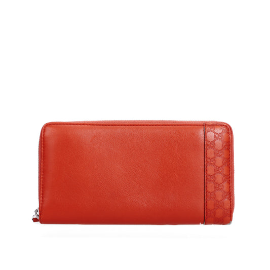 Pre-Owned Gucci Shima Orange Calfskin Long Wallet 38181727