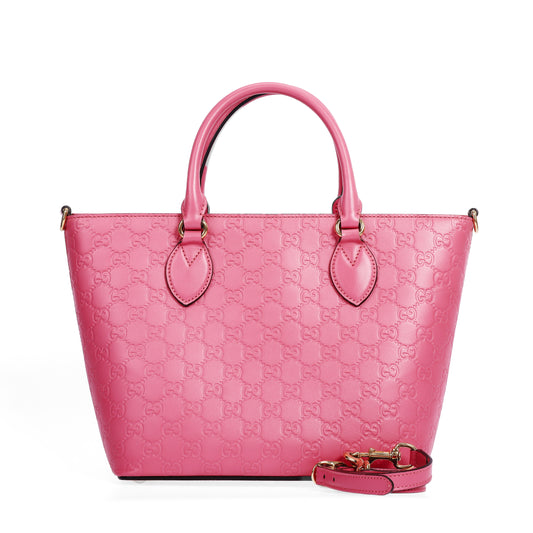 Pre-Owned Gucci Guccissima Pink Calfskin Shoulder Bag 39876849