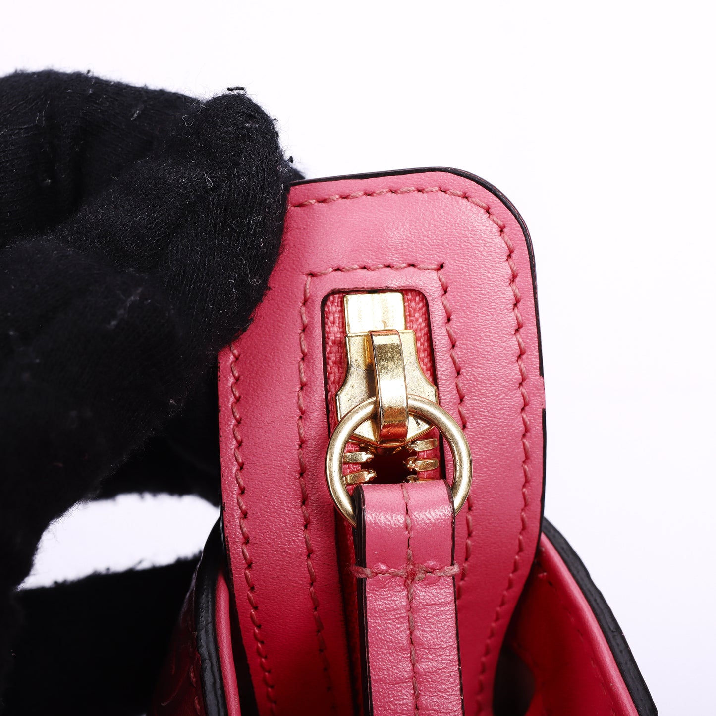 Pre-Owned Gucci Guccissima Pink Calfskin Shoulder Bag 39876849