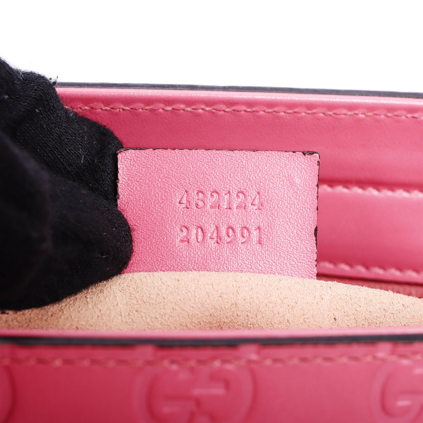 Pre-Owned Gucci Guccissima Pink Calfskin Shoulder Bag 39876849