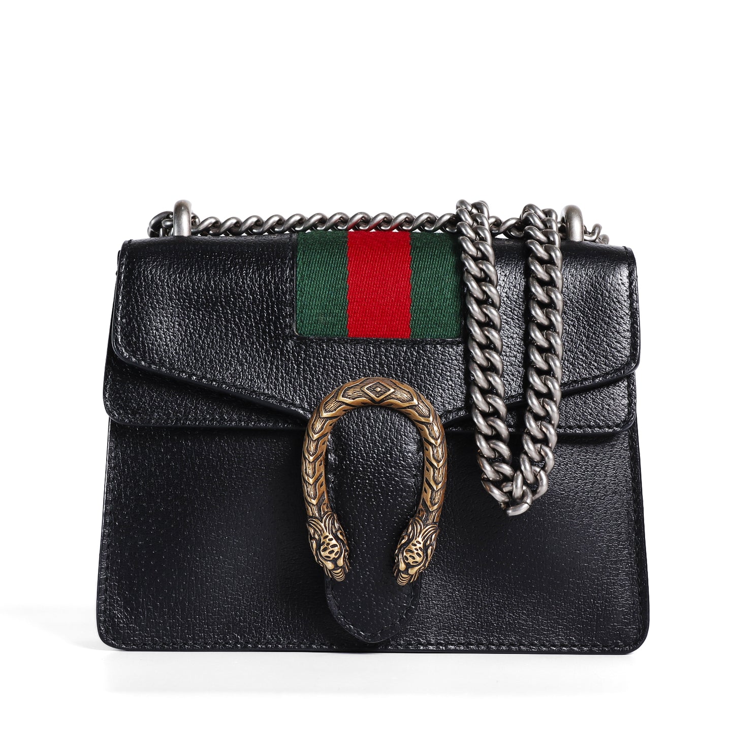 Pre-Owned Gucci Dionysus Black Calfskin Shoulder Bag 40799391